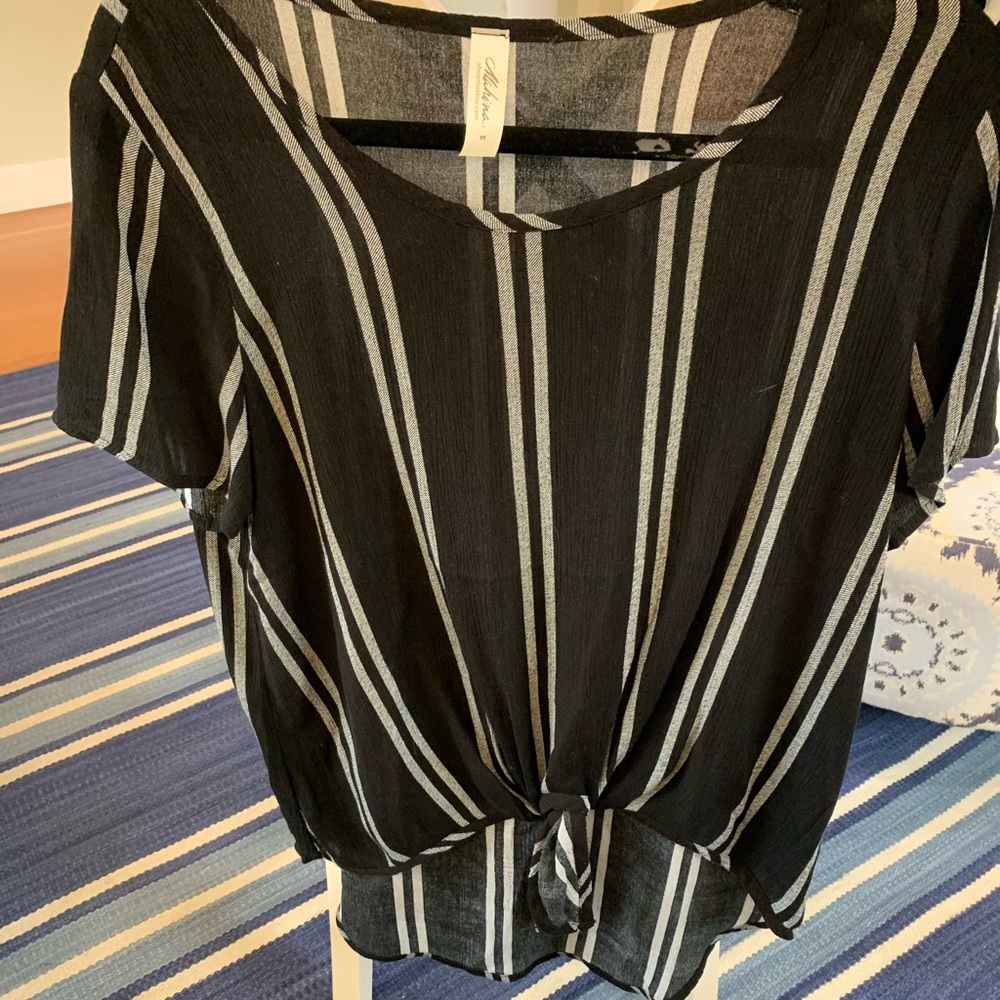 Nordstrom black tie top